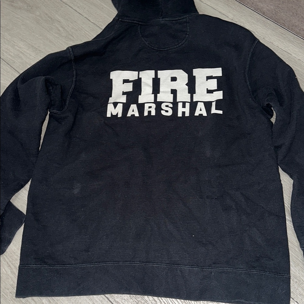 Black Fire Marshal Hoodie size Large